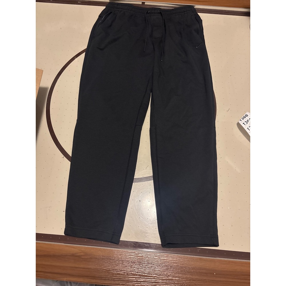 1298 Nike Dri-FIT Mens Training Pants Black L Tall Zip Pockets Workout Trousers